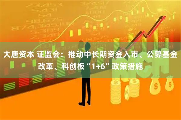 大唐资本 证监会：推动中长期资金入市、公募基金改革、科创板“1+6”政策措施